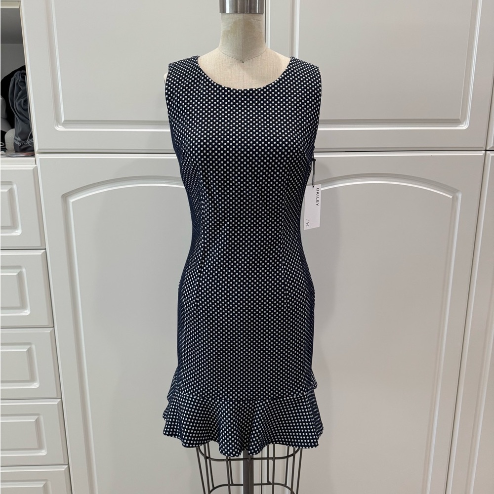 Bailey 44 Polka Dress / Dark Blue